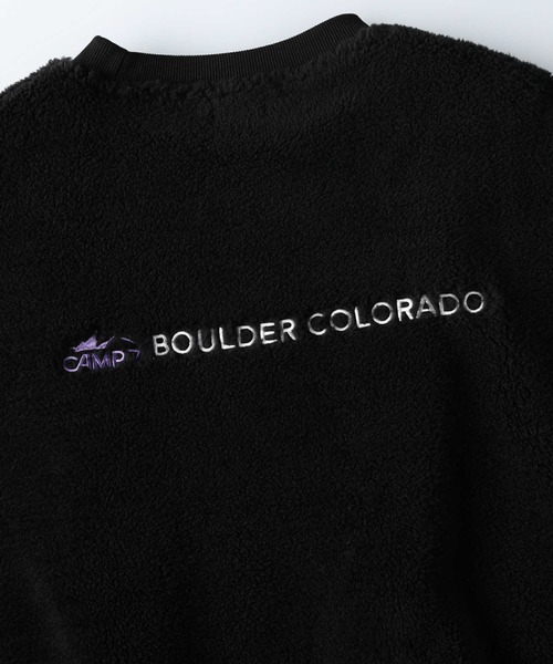 CAMP7(キャンプセブン)の「【CAMP7】マウンテン刺繍ロゴボアプルオーバー(スウェット・レディース・ブラック/グレー/オフホワイト・S/M/L)」の5枚目の写真