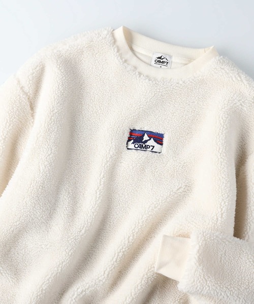CAMP7(キャンプセブン)の「【CAMP7】マウンテン刺繍ロゴボアプルオーバー(スウェット・レディース・ブラック/グレー/オフホワイト・S/M/L)」の20枚目の写真