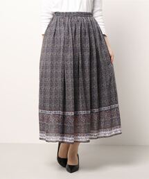 Samansa Mos2 | 裾ラインプリントスカート(スカート)