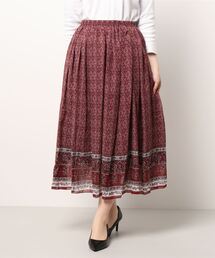 Samansa Mos2 | 裾ラインプリントスカート(スカート)