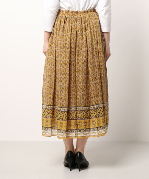 Samansa Mos2（サマンサ モスモス）の「裾ラインプリントスカート（スカート・レディース・カーキ/チャコール/マスタード/ボルドー・ﾌﾘ-）」の9枚目の写真