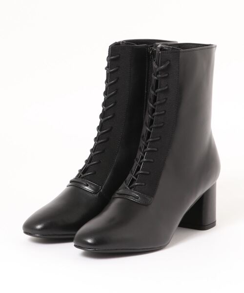 JILLSTUART shoe(ジルスチュアート シュー)の「レースアップショートブーツ(ブーツ・レディース・ブラック/ベージュ・23.0cm/24.0cm/22.5cm/23.5cm/24.5cm)」の1枚目の写真