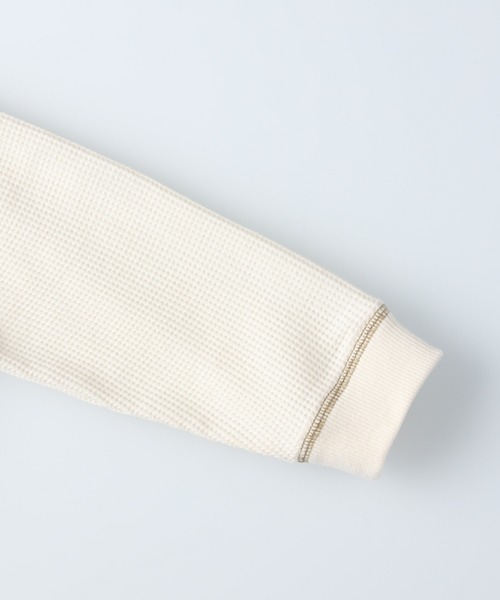 CAMP7（キャンプセブン）の「【CAMP7】ワッフルロンＴ（Tシャツ/カットソー・キッズ・ブラック/パープル/ブルー/グリーン/ベージュ/オフホワイト・105/120/130/155/140）」の20枚目の写真