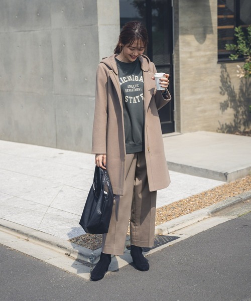 GLOBAL WORK（グローバルワーク）の「キレイ見えサラサラプリント長袖/958095（Tシャツ/カットソー・レディース・ライトグレー/ネイビー/オフホワイト/カーキ/ダークグレー・MEDIUM/LARGE）」の20枚目の写真