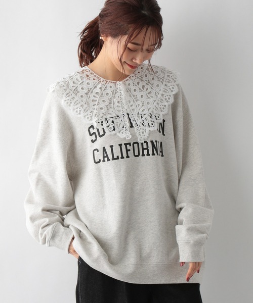 GLOBAL WORK（グローバルワーク）の「キレイ見えサラサラプリント長袖/958095（Tシャツ/カットソー・レディース・ライトグレー/ネイビー/オフホワイト/カーキ/ダークグレー・MEDIUM/LARGE）」の16枚目の写真