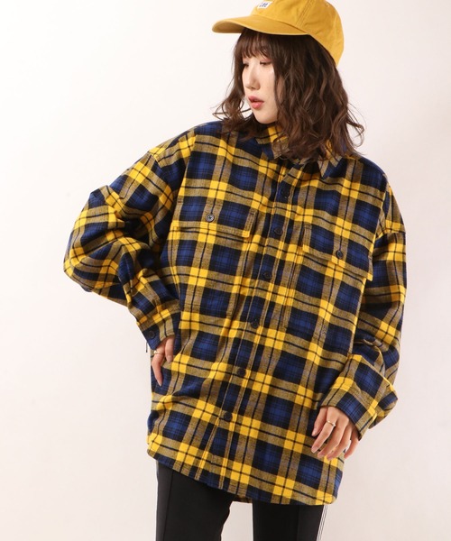 FILA(フィラ)の「FILA ネルチェックシャツ(シャツ/ブラウス・メンズ・イエロー/グリーン・XL/L/M/S)」の1枚目の写真