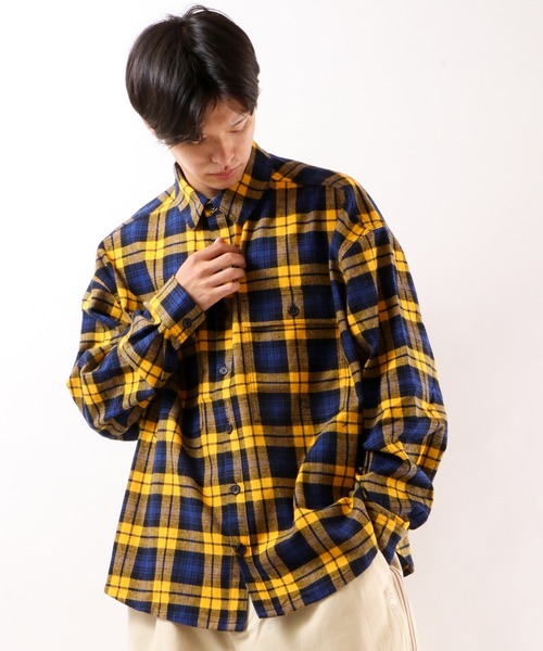 FILA(フィラ)の「FILA ネルチェックシャツ(シャツ/ブラウス・メンズ・イエロー/グリーン・XL/L/M/S)」の18枚目の写真