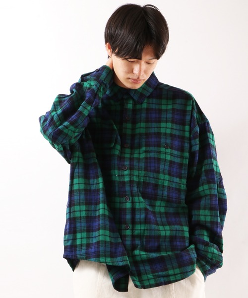 FILA(フィラ)の「FILA ネルチェックシャツ(シャツ/ブラウス・メンズ・イエロー/グリーン・XL/L/M/S)」の3枚目の写真