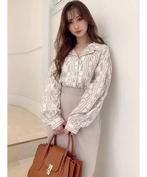 RESEXXY（リゼクシー）の「バイカラーパターンボリュームシャツ（シャツ/ブラウス・レディース・ブラック/ベージュ/キャメル・FREE）」の15枚目の写真