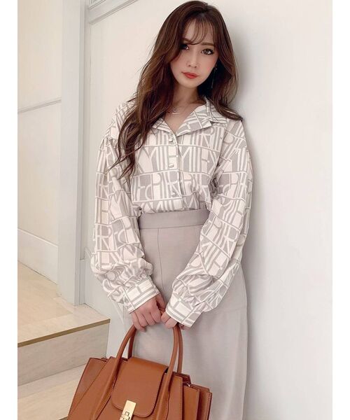 RESEXXY（リゼクシー）の「バイカラーパターンボリュームシャツ（シャツ/ブラウス・レディース・ブラック/ベージュ/キャメル・FREE）」の17枚目の写真