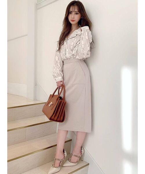 RESEXXY（リゼクシー）の「バイカラーパターンボリュームシャツ（シャツ/ブラウス・レディース・ブラック/ベージュ/キャメル・FREE）」の19枚目の写真