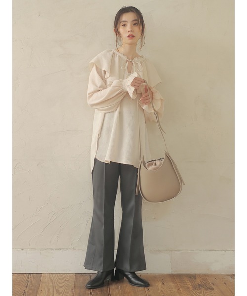 Green　Parks（グリーンパークス）の「・エリプスショルダーバッグ＊（ショルダーバッグ・レディース・ブラック/グレイッシュベージュ/ブラウン・FREE）」の5枚目の写真