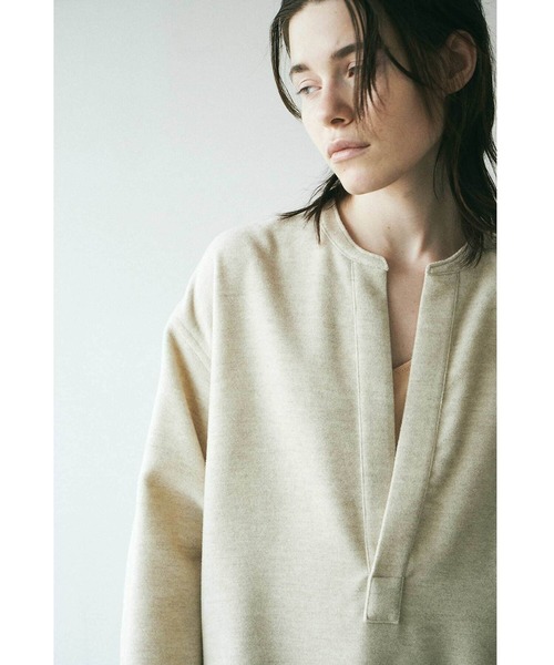 UNFIL（アンフィル）の「【unfil】カフタンドレス WOMEN（ワンピース・レディース・ベージュ/ダークグレー・0）」の7枚目の写真