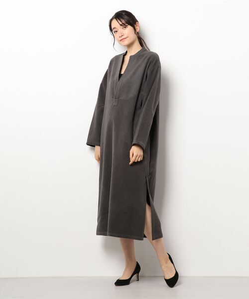 UNFIL（アンフィル）の「【unfil】カフタンドレス WOMEN（ワンピース・レディース・ベージュ/ダークグレー・0）」の22枚目の写真