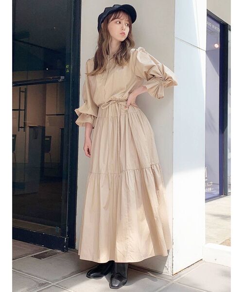 セール ワンピース エアリーロングフレアワンピース ワンピース Dazzlin ダズリン のファッション