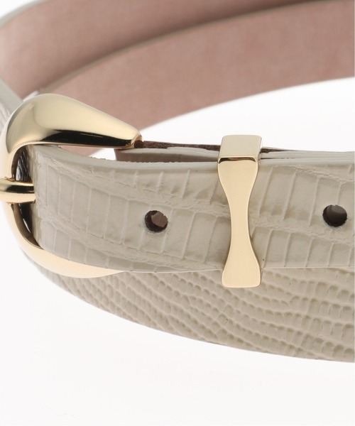 Noble（ノーブル）の「【LEFIJE】リザードベルト（ベルト・レディース・ブラック/アイボリー・FREE）」の7枚目の写真