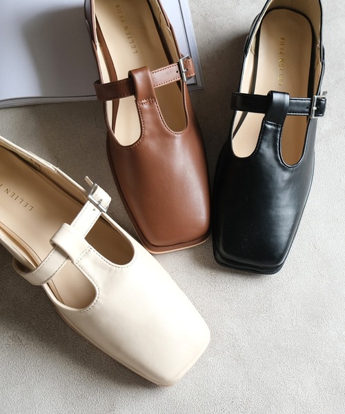 AmiAmi（アミアミ）の「Tストラップローファー（ローファー・レディース・ブラック/ブラウン/ピンク/アイボリー・L/LL/M/S）」の17枚目の写真