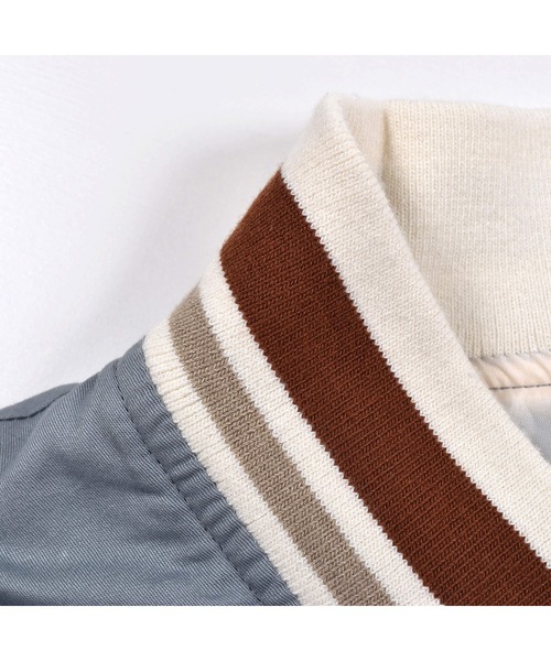 ZIDDY（ジディ）の「ZIDDY/【ニコ☆プチ掲載】 バック ロゴ スタジャン（130cm~160cm）（スタジャン・キッズ・グレー/ブルー・130/140/160/150）」の9枚目の写真