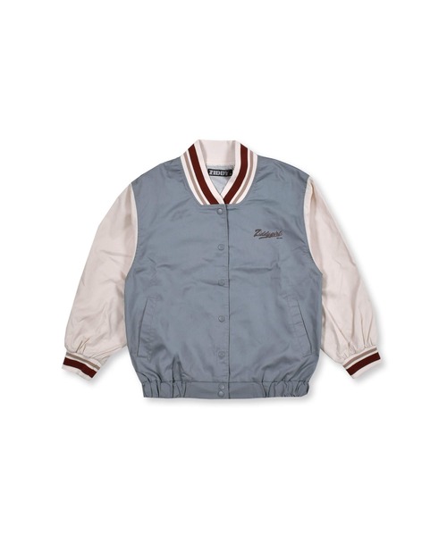 ZIDDY（ジディ）の「ZIDDY/【ニコ☆プチ掲載】 バック ロゴ スタジャン（130cm~160cm）（スタジャン・キッズ・グレー/ブルー・130/140/160/150）」の12枚目の写真