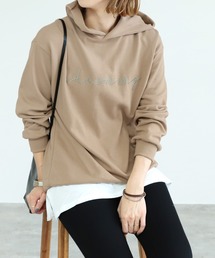 筆記体刺繍パーカー