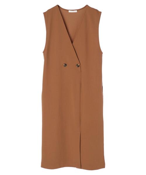 Green　Parks（グリーンパークス）の「ダブルジャンパードレス＊（ワンピース・レディース・キャメル/ブラック・FREE）」の16枚目の写真