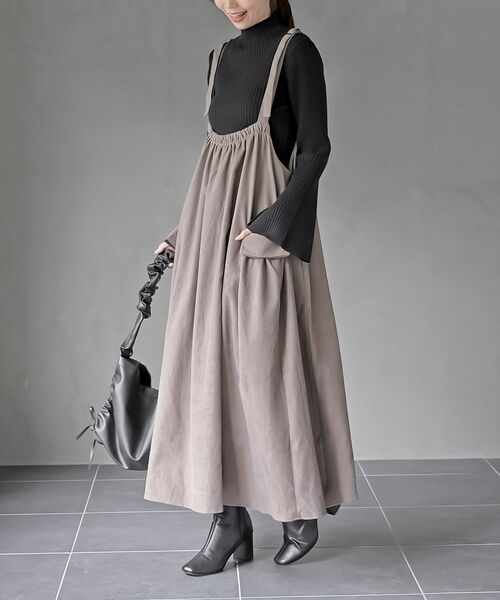 rps（アールピーエス）の「ツイルコールアウトポケットジャンパースカート（ジャンパースカート・レディース・ネイビー/ブラック/カーキ/モカ/チャコールグレー・M/フリー）」の8枚目の写真