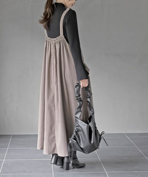 rps（アールピーエス）の「ツイルコールアウトポケットジャンパースカート（ジャンパースカート・レディース・ネイビー/ブラック/カーキ/モカ/チャコールグレー・M/フリー）」の6枚目の写真