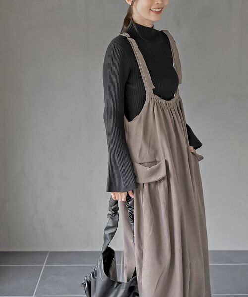 rps（アールピーエス）の「ツイルコールアウトポケットジャンパースカート（ジャンパースカート・レディース・ネイビー/ブラック/カーキ/モカ/チャコールグレー・M/フリー）」の13枚目の写真