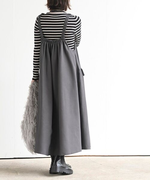 rps（アールピーエス）の「ツイルコールアウトポケットジャンパースカート（ジャンパースカート・レディース・ネイビー/ブラック/カーキ/モカ/チャコールグレー・M/フリー）」の17枚目の写真