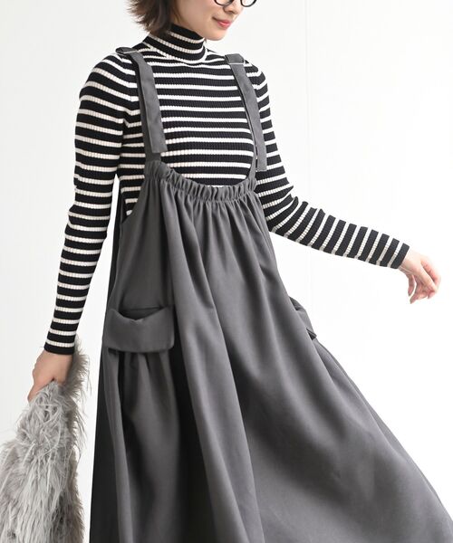 rps（アールピーエス）の「ツイルコールアウトポケットジャンパースカート（ジャンパースカート・レディース・ネイビー/ブラック/カーキ/モカ/チャコールグレー・M/フリー）」の18枚目の写真