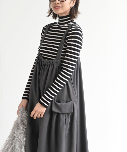 rps（アールピーエス）の「ツイルコールアウトポケットジャンパースカート（ジャンパースカート・レディース・ネイビー/ブラック/カーキ/モカ/チャコールグレー・M/フリー）」の19枚目の写真