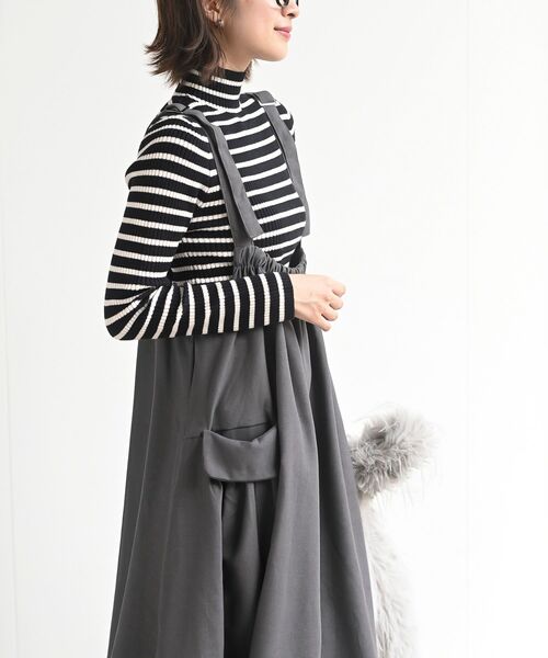 rps（アールピーエス）の「ツイルコールアウトポケットジャンパースカート（ジャンパースカート・レディース・ネイビー/ブラック/カーキ/モカ/チャコールグレー・M/フリー）」の21枚目の写真