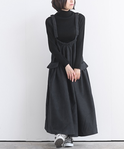 rps（アールピーエス）の「ツイルコールアウトポケットジャンパースカート（ジャンパースカート・レディース・ネイビー/ブラック/カーキ/モカ/チャコールグレー・M/フリー）」の5枚目の写真