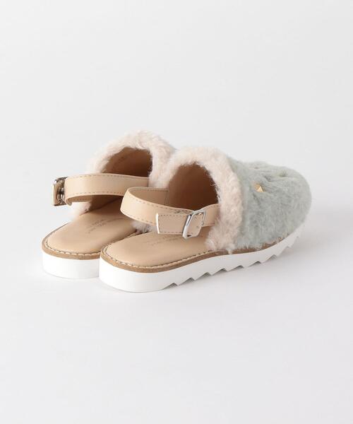 green label relaxing（グリーンレーベルリラクシング）の「◆GLR ボアスタッズ サンダル 17cm-23cm（サンダル・キッズ・ライム/ブラウン・22cm/17cm/20cm/21cm/19cm/18cm/23cm）」の6枚目の写真