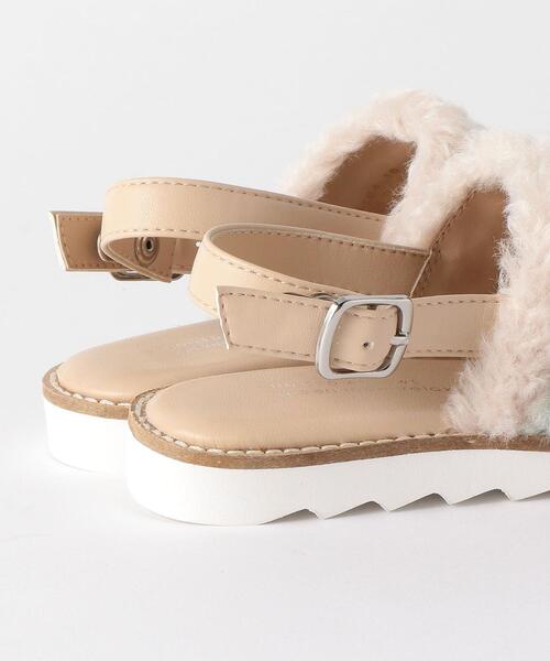 green label relaxing（グリーンレーベルリラクシング）の「◆GLR ボアスタッズ サンダル 17cm-23cm（サンダル・キッズ・ライム/ブラウン・22cm/17cm/20cm/21cm/19cm/18cm/23cm）」の8枚目の写真