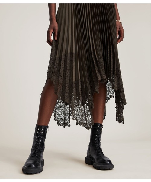 ALLSAINTS(オールセインツ)の「ASPYN DRESS | ASPYN ドレス・ワンピース(ワンピース・レディース・カーキ系/ブラック・L/S/XS/M)」の6枚目の写真