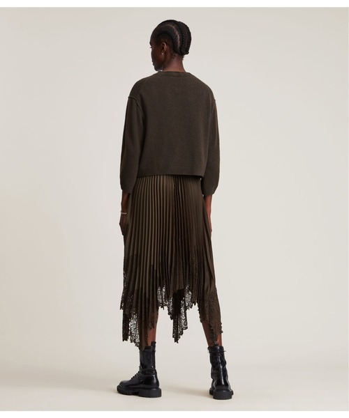 ALLSAINTS(オールセインツ)の「ASPYN DRESS | ASPYN ドレス・ワンピース(ワンピース・レディース・カーキ系/ブラック・L/S/XS/M)」の7枚目の写真