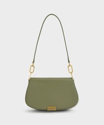 メタリックアクセント スモールショルダーバッグ / Metallic Accent Small Shoulder Bag