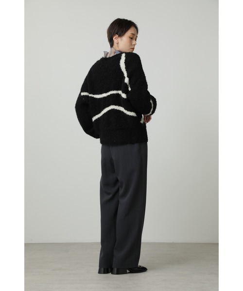 CREOLME(クレオルム)の「(CREOLME)アートジャカードニット(ニット/セーター・レディース・ブラック/ホワイト系その他・ONE SIZE)」の4枚目の写真