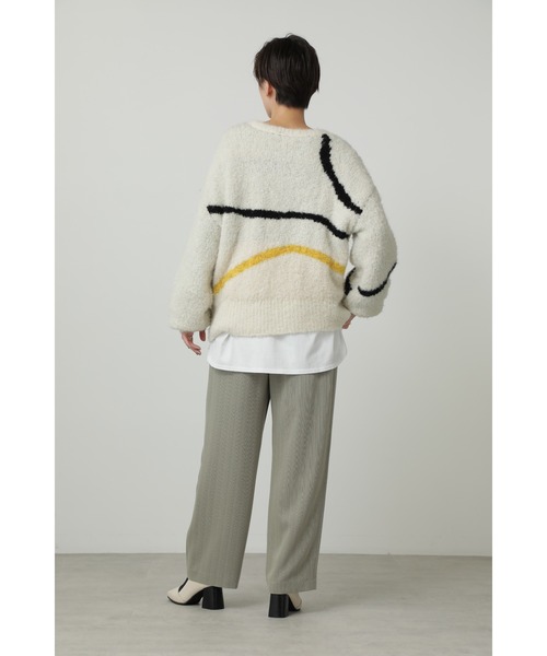 CREOLME(クレオルム)の「(CREOLME)アートジャカードニット(ニット/セーター・レディース・ブラック/ホワイト系その他・ONE SIZE)」の12枚目の写真