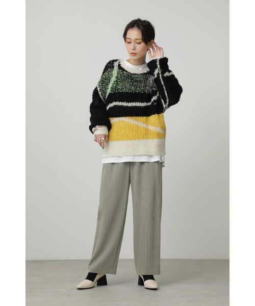 CREOLME(クレオルム)の「(CREOLME)アートジャカードニット(ニット/セーター・レディース・ブラック/ホワイト系その他・ONE SIZE)」の10枚目の写真