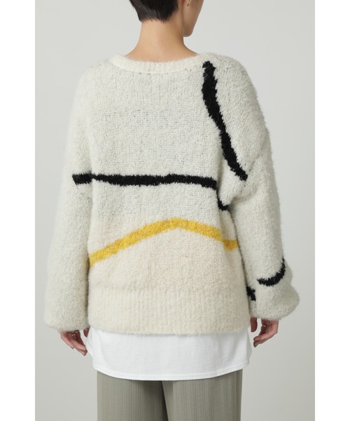 CREOLME(クレオルム)の「(CREOLME)アートジャカードニット(ニット/セーター・レディース・ブラック/ホワイト系その他・ONE SIZE)」の7枚目の写真