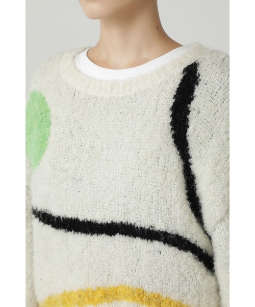 CREOLME(クレオルム)の「(CREOLME)アートジャカードニット(ニット/セーター・レディース・ブラック/ホワイト系その他・ONE SIZE)」の13枚目の写真