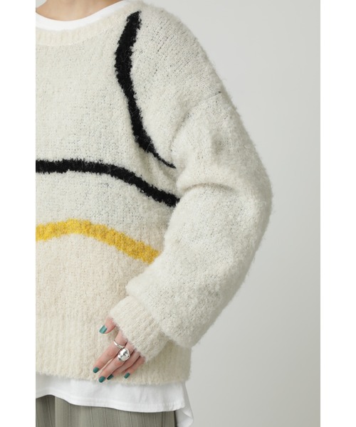 CREOLME(クレオルム)の「(CREOLME)アートジャカードニット(ニット/セーター・レディース・ブラック/ホワイト系その他・ONE SIZE)」の11枚目の写真