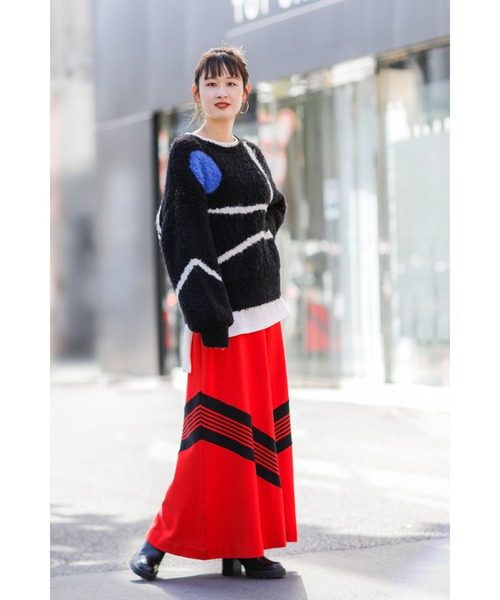 CREOLME(クレオルム)の「(CREOLME)アートジャカードニット(ニット/セーター・レディース・ブラック/ホワイト系その他・ONE SIZE)」の17枚目の写真