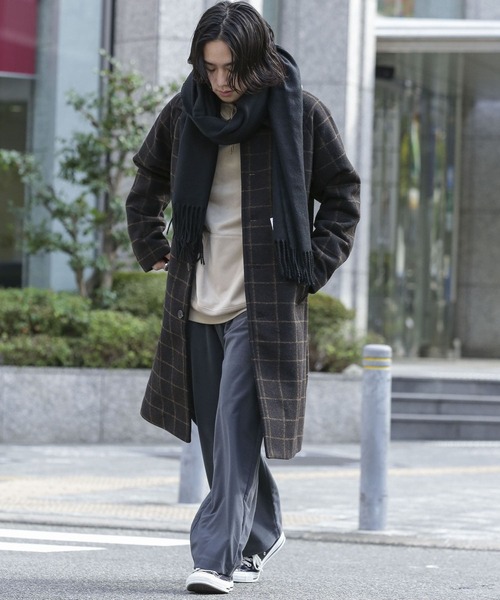 SENSE OF PLACE by URBAN RESEARCH(センスオブプレイスバイアーバンリサーチ)の「ウォッシャブル大判ストール(60cm巾)(マフラー・メンズ・ブラック/グレー/ブルー/アイボリー/ミント・ONE)」の8枚目の写真