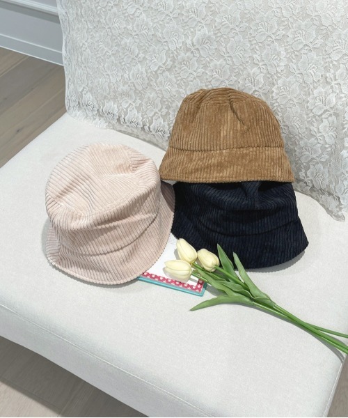 apres jour(アプレジュール)の「【apres jour×ARIAZ】コーデュロイバケットハット(ハット・レディース・ブラック/キャメル/アイボリー・FREE)」の7枚目の写真