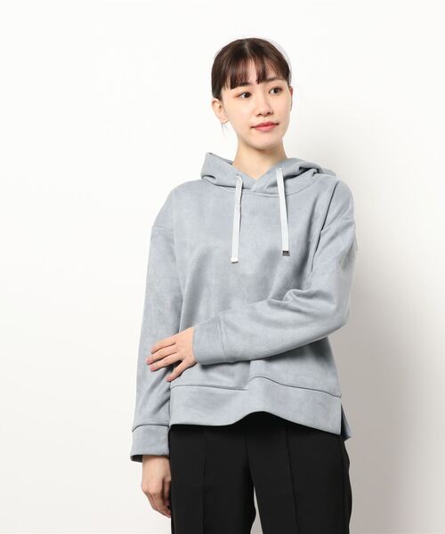 Te chichi(テチチ)の「ピーチスエード調パーカー(パーカー・レディース・ベージュ/ブルー/モカ・フリ-)」の7枚目の写真