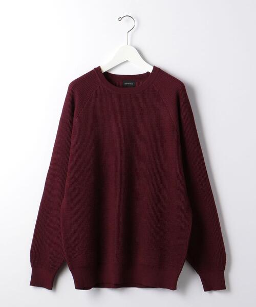 green label relaxing（グリーンレーベルリラクシング）の「ワッフルプレーティング クルーネック ニット -ウォッシャブル-（ニット/セーター・メンズ・ブラック/ワインレッド/オフホワイト・L/S/XL/M）」の11枚目の写真