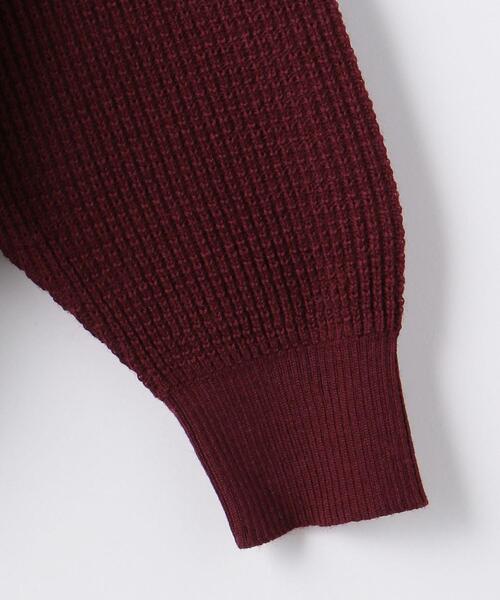 green label relaxing（グリーンレーベルリラクシング）の「ワッフルプレーティング クルーネック ニット -ウォッシャブル-（ニット/セーター・メンズ・ブラック/ワインレッド/オフホワイト・L/S/XL/M）」の14枚目の写真